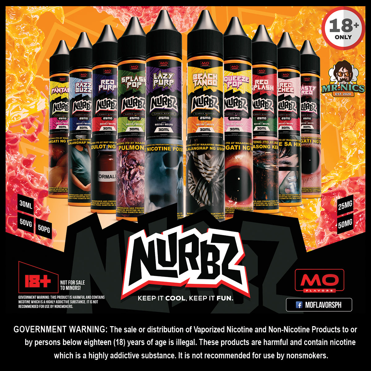 Nurbz 60ml / 30ml Salts & Freebased